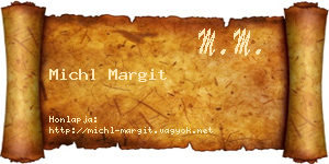 Michl Margit névjegykártya